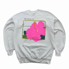 SUTHERLAND Splash スウェット メンズ L ホワイト ハワイ 胸プリント レーナー 90s ビンテージ