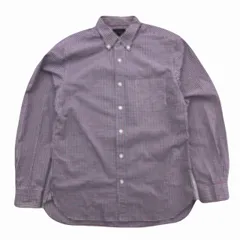 ビームス 長袖シャツ メンズ L レッド ネイビー ギンガムチェック シンプル 定番 着回し