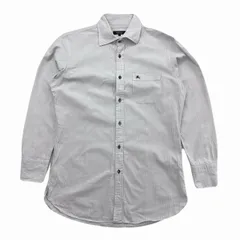 バーバリー ブラックレーベル ワイシャツ 長袖 メンズ 41サイズ M相当 ホワイト 細身 ややシミ