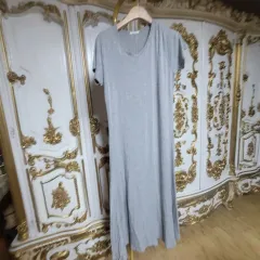 グレー半袖ロングONE PIECE