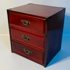 アンティーク調 棚 3段 小物入れ チェスト 木製 工芸品 送料込み 送料込み フォロー割 クーポンご利用可能 お値引き交渉可能 一点限り