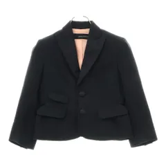 DSQUARED2 (ディースクエアード) シングルブレス ショート丈 テーラードジャケット ブラック 73 BN013 裏地金チェーン レディース