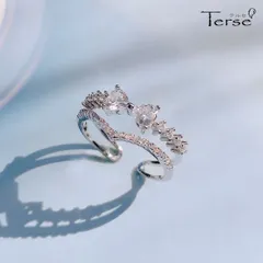 2連リボンリング フリーサイズ レディース ダブルライン CZジルコニア 輝き 可愛い 上品 大人可愛い 普段使い パーティー 結婚式 二次会 お呼ばれ フォーマル ギフト プレゼント 母の日 春コーデ 送料無料 即購入OK