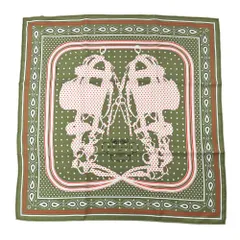 【名古屋】エルメス カレ55 ブリッド・ドゥ・ガラ 043264S brides de gala シルク100％ カーキ スカーフ