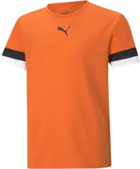 プーマ PUMA サッカー TEAMRISE ゲームシャツ JR 半袖 Tシャツ ジュニア クラブ 部活動 サークル 練習着 トレーニングウェア スポーツウェア プラクティスシャツ  705140 08 GOLDENPOPPY-PUMAB