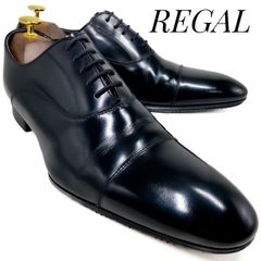 REGAL リーガル 内羽根式ストレートチップ 011R 黒 ブラック 25cm 革靴