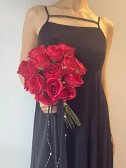 【ブートニア付】ウェディングブーケ　アーティシャルフラワー造花