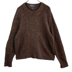 ✨美品✨ポロラルフローレンアンゴラ ブラウンセーター L fj283 - メルカリ
