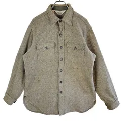 60s70sUSA製ウールリッチWoolrich長袖ウールシャツヘビーシャツストライプシンプルノームコアY2Kレトログランパコアアメトラ黒ブラックベージュvintageヴィンテージ51115
