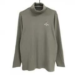 キャロウェイ 長袖タートルネックシャツ グレー ロゴ刺しゅう メンズ L ゴルフウェア Callaway