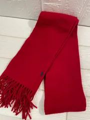 I【ヴィンテージ】Polo Ralph Lauren ポロ ラルフローレン マフラー ウール レッド タグ付 ブランド