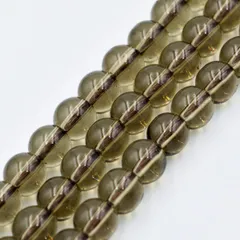 ビーズクラブ スモーキークォーツ 煙水晶 ラウンド6mm 天然石 連売り パワーストーン ブレスレット