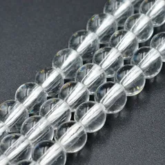 水晶 クリスタル ラウンド 6mm 1連 約38cm 60玉 連売り クォーツ 透明 アクセサリー パーツ 材料 ビーズ ハンドメイド 浄化 魔除け ビーズクラブ