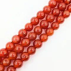 ビーズクラブ カーネリアン ラウンド 6mm 天然石 連売り パワーストーン ブレスレット