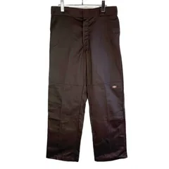 Dickiesディッキーズ85283ダブルニーワークパンツ茶色ダークブラウンツイル生地ロゴタグワンポイントストリートアメカジスケーターファッションスケートボードカルチャーセルフォンポケットゆるダボvintageヴィンテージ51115