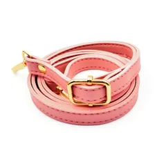 ビーズクラブ ショルダーストラップ ピンク 幅14mm 長さ調整可能80-140cm 細め 単品 桃色 レザー 革 ショルダーベルト バッグ用 スマホ用 付け替え用 交換用