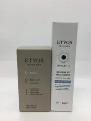 F2098 ETVOS エトヴォス ミネラルUVアクアセラム トーンアップホワイト 30g・ヘアオイルセラム 50ml 計2点セット