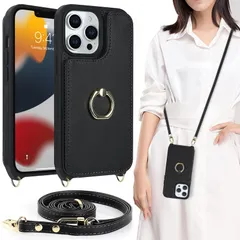 新品 iPhone 13 pro ケース ショルダー リング付きケース ストラップケース 背面 手帳型 上下開き ストラップ付き カバー スマホケース ショルダーケース リング付き リング ストラップ ポシェット iPhone13pro いphone13pro