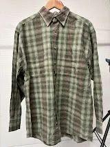 ARROW チェック 長袖シャツ グリーン M US古着