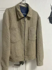 ZARA チェック パータン ジップアップ ジャケット