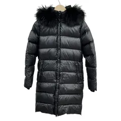 デュベティカ ダウンコート サイズ40 M レディース Deneb(デネブ) 黒 長袖/タヌキ(フィンラクーン)/ジップアップ/フード着脱可/冬