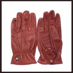 新品未使用　Schott（ショット）　ワンスター　レザーグローブ　L　レッド系