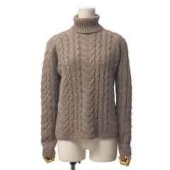 ■美品■Burberrys バーバリーズ ヴィンテージ ニット サイズM アルパカ ケーブルニット タートルネック セーター ブランド古着【中古】20260114/RA7249