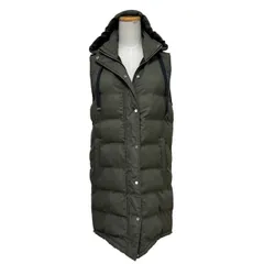 古着 ザラ ZARA 中綿 キルティング ロングベスト クリーニング済み オリーブブラウン レディース Mサイズ