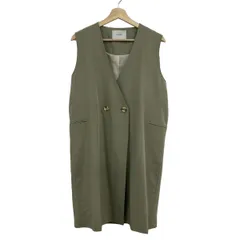 EMODA(エモダ) コート サイズF レディース美品  - カーキ ノースリーブ/春/秋