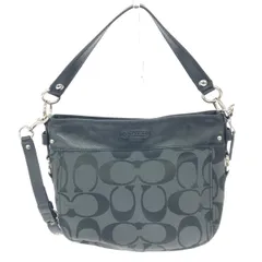 COACH コーチ 2WAYショルダーバッグ  シグネチャー/キャンバス F14708   ブラック レディース / 240001182827
