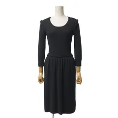 ■美品■BURBERRY バーバリー ワンピース サイズ38 カシミヤ混 ベルテッド タイトワンピース 長袖 ブランド古着【中古】20260114/RA7248