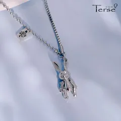 うさぎ ネックレス シルバー アンティーク ペンダント バレンタイン プレゼント レディース メンズ 兎 セーター チェーン 長め バングル ヴィンテージ アクセサリー 普段使い 彼氏へ  ホワイトデー ギフト 冬 大人送料無料 即購入OK 最短当日〜翌日発送