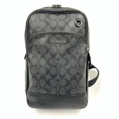 〇〇COACH コーチ シグネチャー ボディバッグ ロゴ ショルダーバッグ 斜め掛け ボディバッグ C2932 ブラック