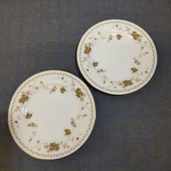 【2枚セット】NORITAKE　ノリタケ　コンテンポラリー　約16cm　プレート　食器　花柄　昭和レトロ　★L1700