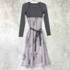 MERCURYDUO マーキュリーデュオ エンブロイダリー ニット ドッキング ワンピース パープル Sサイズ 〇◇☆