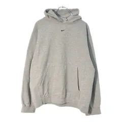 90年代 USA製 NIKE ナイキ センタースウォッシュ スウェットパーカー スポーツ グレー(メンズ L)中古 古着 X1564