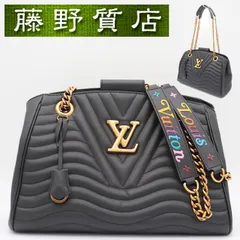 ルイヴィトン LOUIS VUITTON ニューウェーブ チェーントート レザー ブラック 黒 ゴールド金具 M51496 2way バッグ ショルダーバッグ トートバッグ ブランドバッグ チェーンバッグ 肩掛け バッグ ノワール ルイヴィトンバッグ 8105