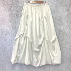 Re:EDIT リエディ サテン バルーン ロングスカート ホワイト Lサイズ 〇◇☆