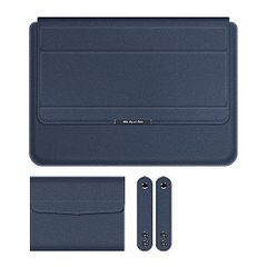 Brand new Asus ROG Flow X13 (13.4-inch) case with power supply pouch, sleeve-style design, stylish leather case/cover with stand function, stylish laptop bag (dark blue)