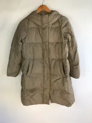 無印良品 水を弾くフードダウンコート レディース S ベージュ 3112202601090034