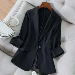 新しい未使用薄手 サマージャケット 即購入OK 夏 レディース 用意 日除け 羽織り 七分袖 アウター シンプル キレイめ テーラードジャケット