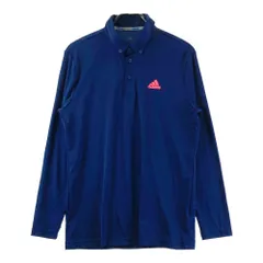 サイズ：O ADIDAS GOLF アディダスゴルフ FS6869 長袖ポロシャツ ボタンダウン  ネイビー系 [240101607344] ゴルフウェア メンズ ストスト