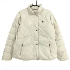 【美品】マンシングウェア 2WAY中綿ジャケット アイボリー レディース 3L ゴルフウェア 2024年モデル 大きいサイズ Munsingwear