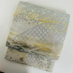 袋帯 正絹 唐織 金糸銀糸 遠山景色 六通 MA-3121