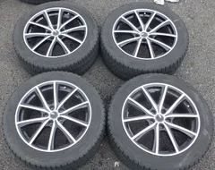 (D1521)AWタイヤ★30アルファード・ヴェルファイア■SPORT KRONE ツイン5本スポーク ブラックポリッシュ／PIRELLI  ICE A SIMMETRICO【235/50R18】☆スタッドレス☆2021年製造☆彡のサムネイル