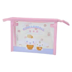 シナモロール コスメポーチ フチイロポーチ バスケ サンリオ ティーズファクトリー 化粧ポーチ 小物入れ キャラクター グッズ 