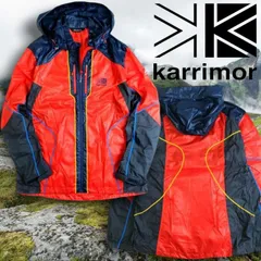 karrimor カリマー CORETECH SHIELD 防風 撥水 ナイロン切替 ジップアップ フーデッド シールドジャケット ブルゾン ウィンドブレーカー 1KAJPM401 レッド ネイビー ▲010▼10716k11