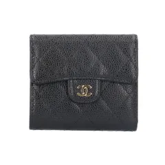 シャネル クラシックスモールフラップウォレット マトラッセ 三つ折り財布 キャビアスキン AP0231 レディース  CHANEL  中古 シャネル