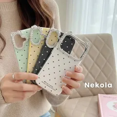 iPhone17 ケース iPhone17Pro ケース iPhone16 ケース iPhoneケース 猫耳 韓国 ビジュー かわいい おしゃれ キラキラ 猫 リボン 大人可愛い ドット スマホケース 水玉 パステルカラー ラメ 耐衝撃 xkxiaoz195