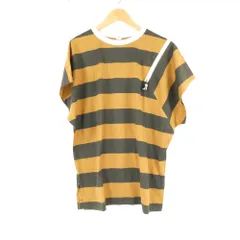 美品 β ベータ ビッグボーダー クルーネックプルオーバー (77-08EG20) トップス 9 コットン100％ 半袖 ボーダー レディース AY7824A51 